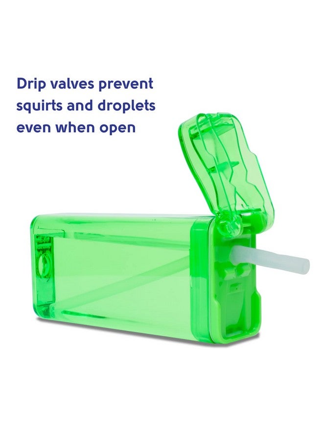 Precidio Design Drink in the Box Eco-Friendly Reusable Juice Box Container, 12 ounce, Green - Image 4