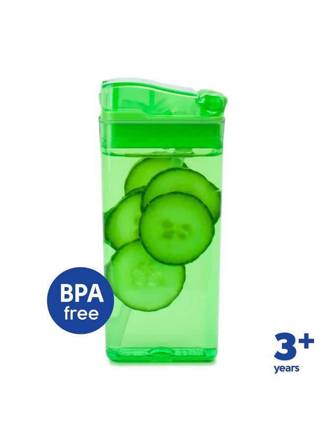 Precidio Design Drink in the Box Eco-Friendly Reusable Juice Box Container, 12 ounce, Green - Image 3