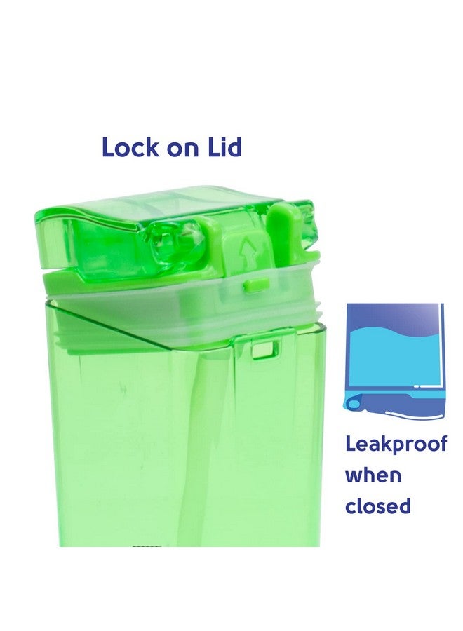 Precidio Design Drink in the Box Eco-Friendly Reusable Juice Box Container, 12 ounce, Green - Image 5