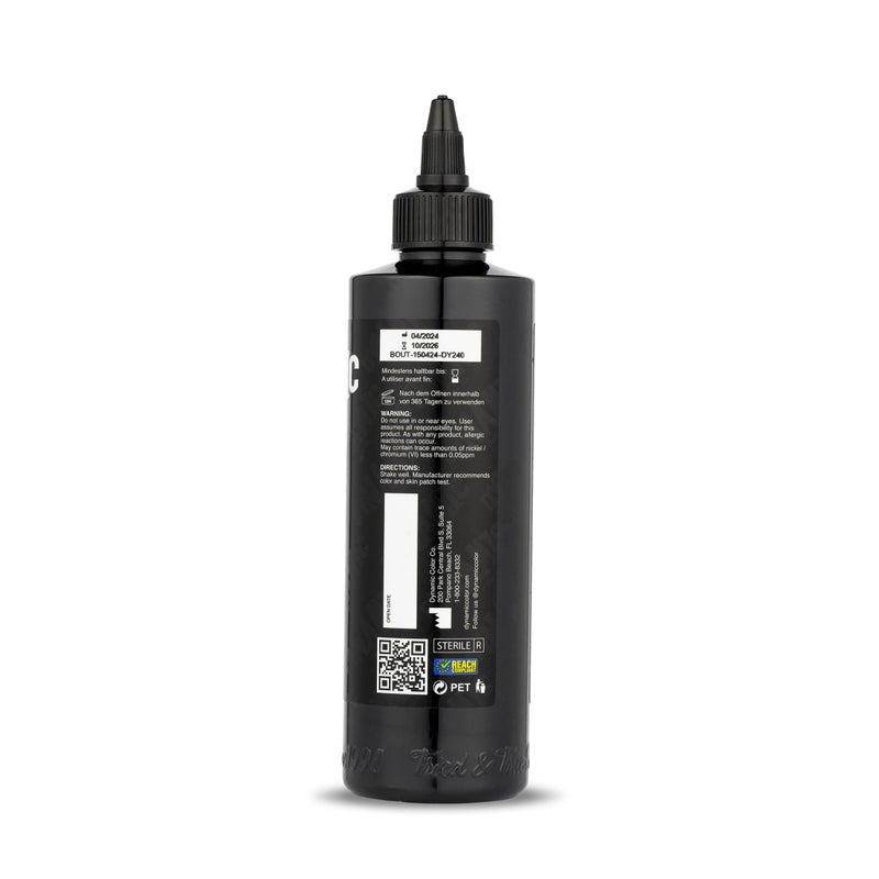 Dynamic حبر وشم ديناميكي كولور - BLKout، لوشوم الإغلاق، تصاميم سوداء صلبة وأعمال سوداء ثقيلة، تركيز عالي من الصبغة، تغطية استثنائية للبشرة، معقم، صنع في إسبانيا، متوافق مع معايير Reach - Image 2