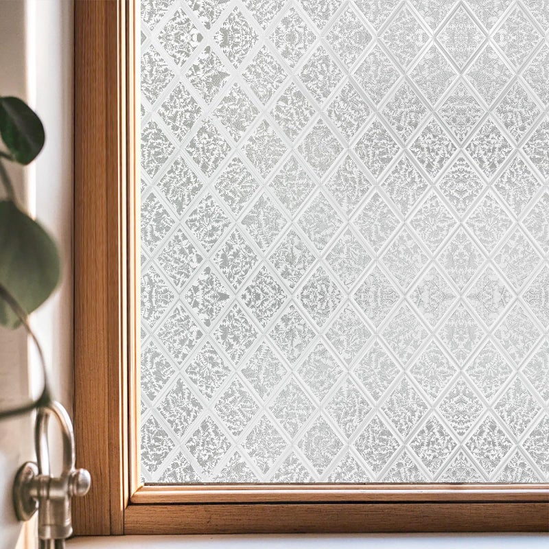 ADD.HERES Window Privacy Film, Removable Static Cling, Stained Glass Decorative Window Film, Vinyl Covering for Home Kitchen Living Room, Gleaming Wings, 17.3" x 78.7" - Image 1