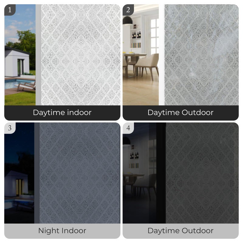 ADD.HERES Window Privacy Film, Removable Static Cling, Stained Glass Decorative Window Film, Vinyl Covering for Home Kitchen Living Room, Gleaming Wings, 17.3" x 78.7" - Image 5