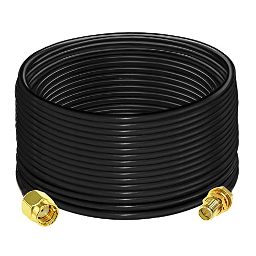 TUOLNK RG58 RP SMA Jumper Cable, 49.2 FT(15M) RP-SMA Female to RP-SMA Male Extension Cable, Low Loss 50ohm SMA Coax Cable for Outdoor Antenna - Image 1