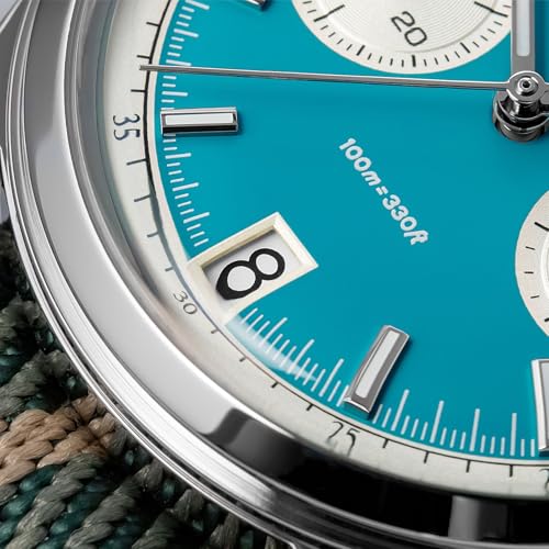 ADDIESDIVE 38 MM Chronograph Watch Quartz Sweep Second Movement 100 M Waterproof BGW9 Luminous Owl Dial Sport Watches for Men Nylon Strap - Image 4