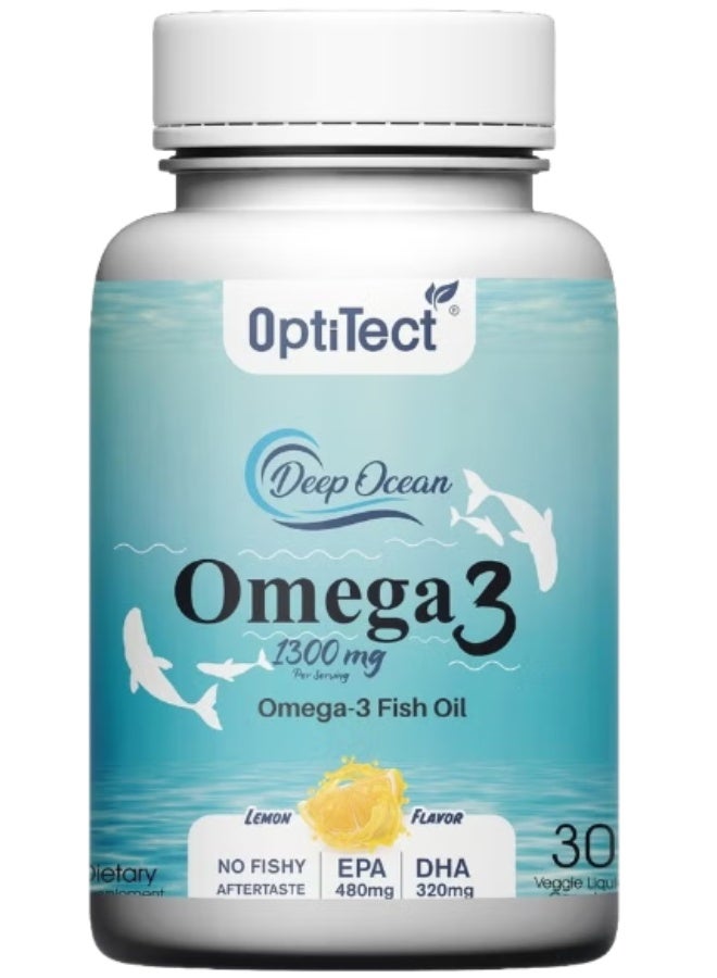 OptiTect Omega 3 1300 mg 30 Vegan Liquid Capsules Pack of 2 - Image 2