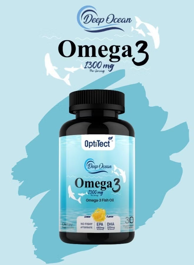 OptiTect Omega 3 1300 mg 30 Vegan Liquid Capsules Pack of 2 - Image 4