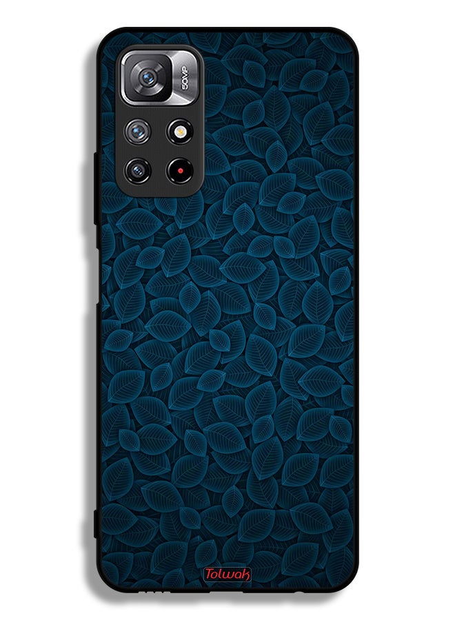 Tolwak غلاف واقي ل Xiaomi Redmi Note 11 4G بنمط فني رقمي لأوراق الشجر - Image 2