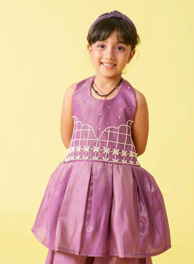 Maithili Maithili Embellished Sleeveless Top and Palazzo Set