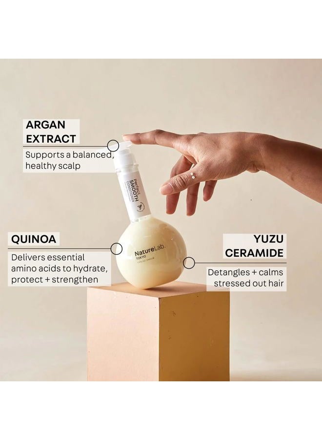 NatureLab. TOKYO Perfect Smooth Conditioner: Lightweight Moisturizing Conditioner for Smoother Frizz-Free Hair I 11.5 FL OZ / 340ml - Image 4