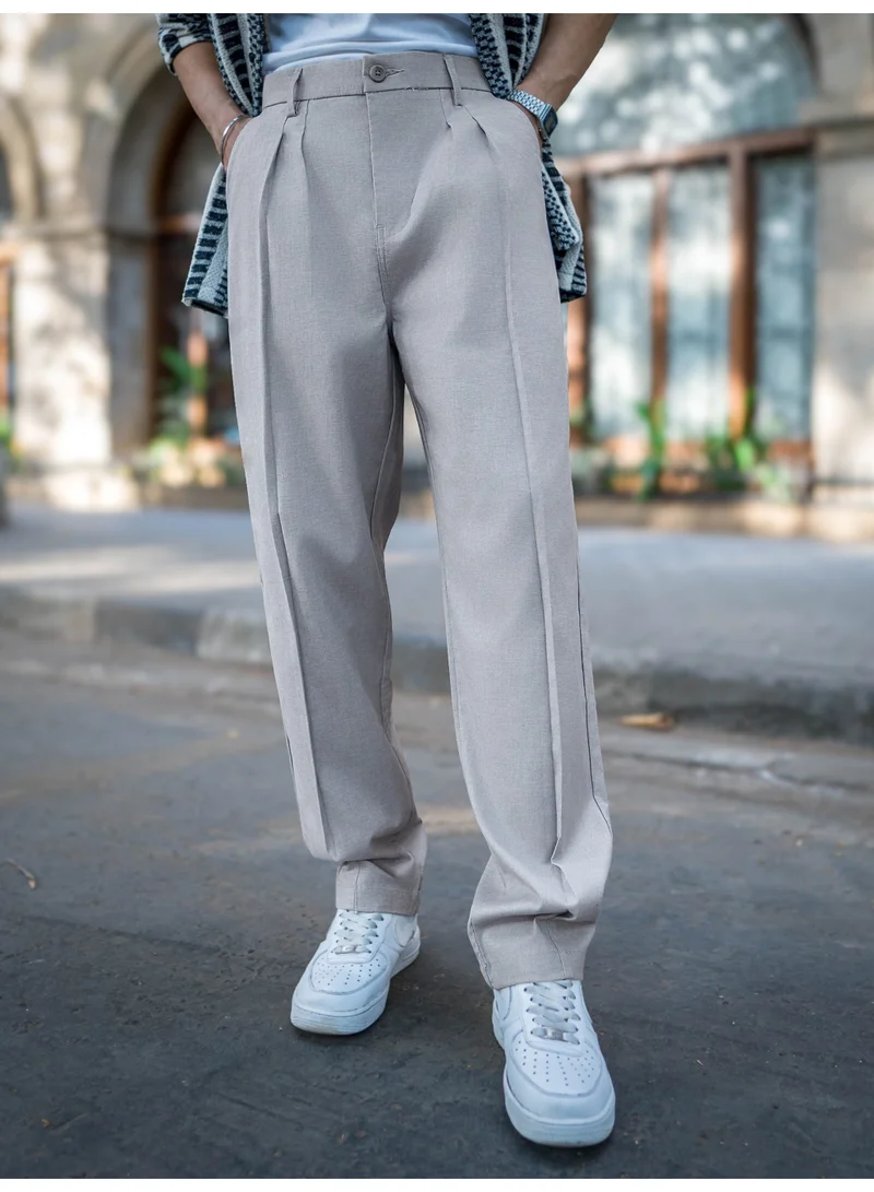 مانياك Maniac Solid SkyBlue Woven Fabric Korean Fit Trouser