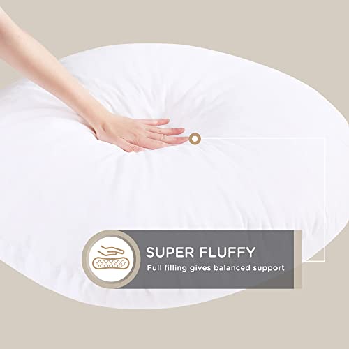 Codi Round Floor Pillow Insert 2 Sets, Large Thick Meditation Cushion, Circular Seating Cushions and Pouf Inserts, 32 Inch, Memory Foam Added, Advanced - Image 3