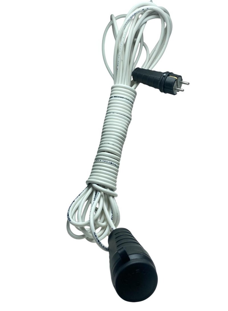 NE-AD 15-meter extension cable, male + female, Turkish, 16 amp, with a water-resistant rubber plug that can withstand all medium loads such as (fans, stoves, chargers, computers, TVs, etc.) 