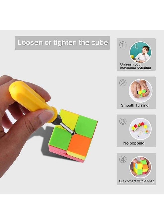 Speed Cube: Roxenda Profession 2X2X2 Speed Cube Fast Smooth Turning Solid Durable & Stickerless Frosted Best 3D Puzzle Magic Toy Turns Quicker Than Original