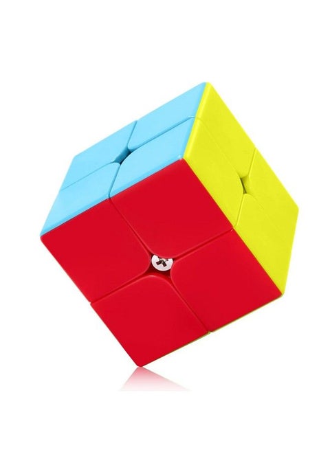 Speed Cube: Roxenda Profession 2X2X2 Speed Cube Fast Smooth Turning Solid Durable & Stickerless Frosted Best 3D Puzzle Magic Toy Turns Quicker Than Original