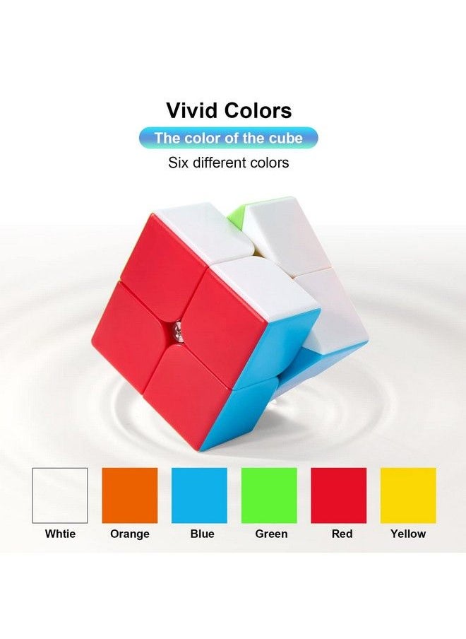Speed Cube: Roxenda Profession 2X2X2 Speed Cube Fast Smooth Turning Solid Durable & Stickerless Frosted Best 3D Puzzle Magic Toy Turns Quicker Than Original