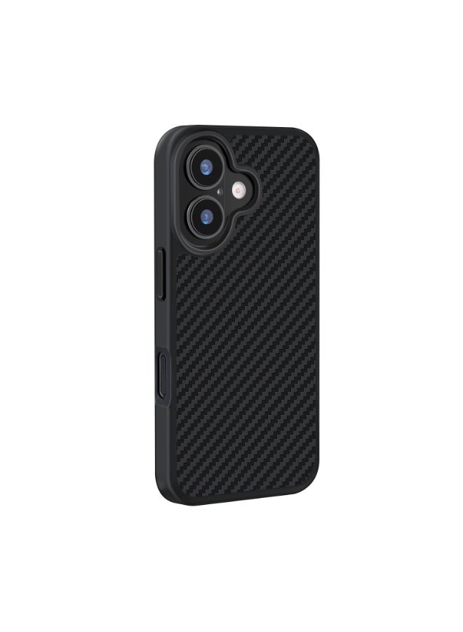 100% Real Carbon Fiber Slim Dry Magnetic Phone Case for iPhone 17 (Black)Twill - Image 5