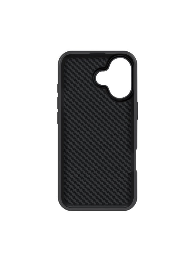 100% Real Carbon Fiber Slim Dry Magnetic Phone Case for iPhone 17 (Black)Twill - Image 1