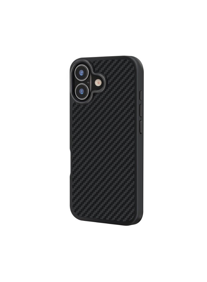 100% Real Carbon Fiber Slim Dry Magnetic Phone Case for iPhone 17 (Black)Twill - Image 4