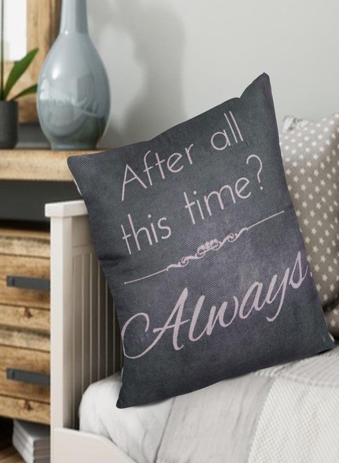 Fjfz Retro Vintage After All This Time Always Motivational Sign Inspirational Quote Cotton Linen Home Decorative Throw Pillow Case Cushion Cover for Sofa Couch, Gray Brown, 18" x 18" - Image 4