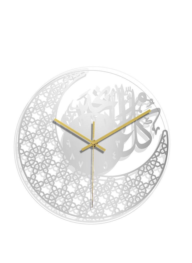 Y&D Acrylic Surah Al Ikhlas Wall Clock Islamic Calligraphy Gifts Eid Gift Ramadan Decor Luxury For Home - Image 2