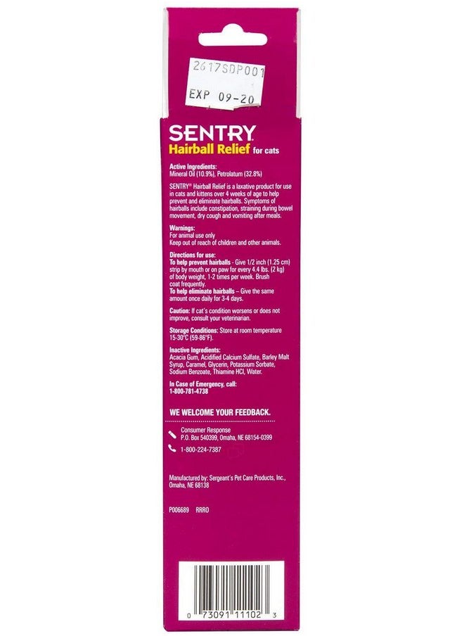 SentrySafe - Sentry Petromalt Hairball Relief - Liquid Original Flavor 4.4 oz - Pack of 6 - Image 1
