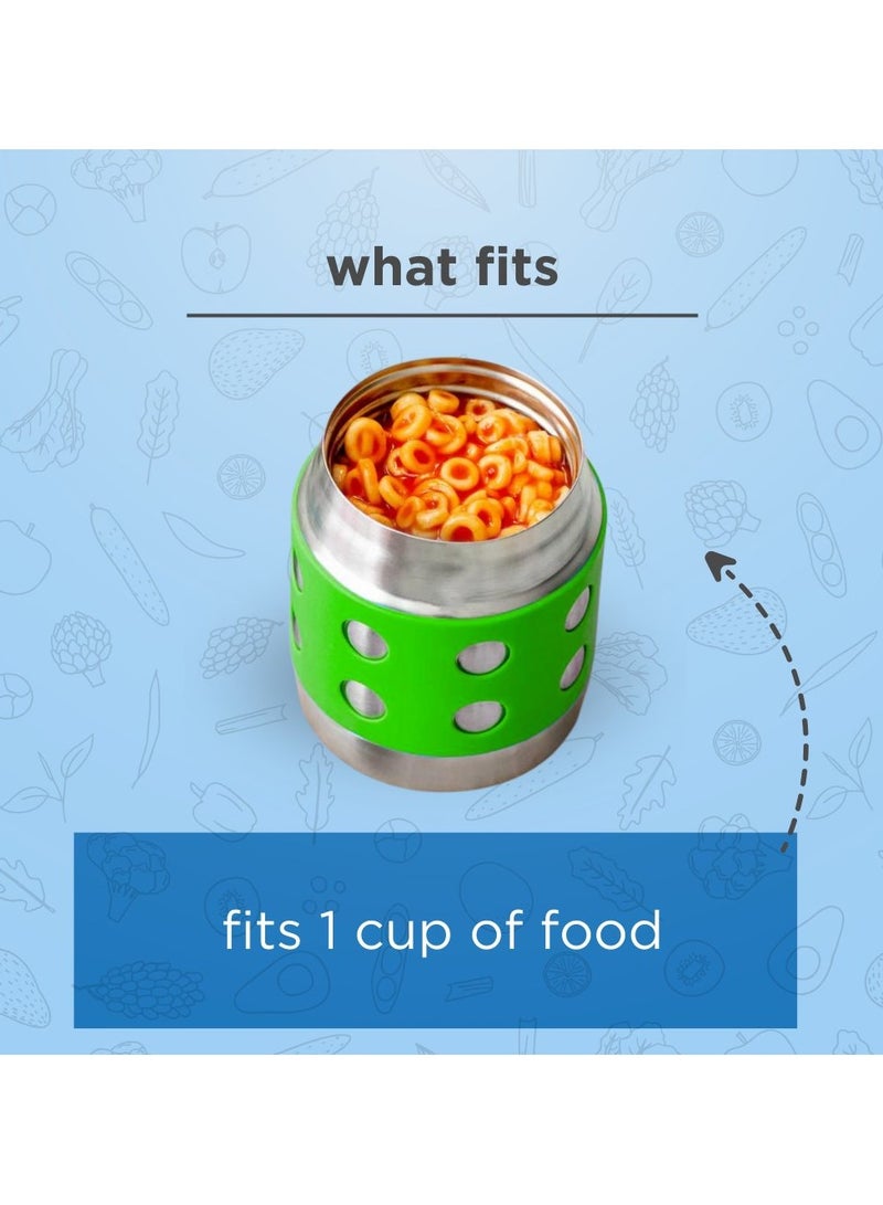 لانش بوتس ترمس حراري ثلاثي معزول بسعة 8 أونصة من لانش بوتس - ساخن 6 ساعات أو بارد 12 ساعة - وعاء حساء ترمس مانع للتسرب - تصميم داخلي بالكامل من الفولاذ المقاوم للصدأ - غطاء بحري - نقاط وردية - Image 2