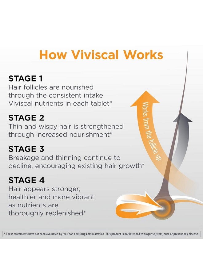 Viviscal Viviscal Men's Hair Growth Supplements for Thicker, Fuller Hair Clinically Proven with Proprietary Collagen Complex 180 Tablets - 3 Month Supply  - Image 5