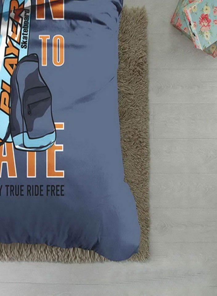 فيفوريت فيفرت طقم لحاف أطفال أزرق نقشة بألوان متعددة سنجل نفر طقم 4 قطع - Image 4