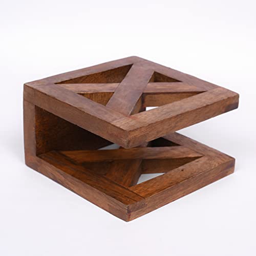EDHAS Wooden Paper Napkin Holder, Napkin Storage Dispenser For Tables Kitchen Office Accessories for Restaurants, Dining Home Décor (5" x 3" x 5") - Image 4