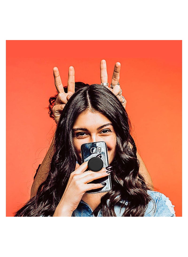 GUDOO Magnetic Phone Holder Collapsible Expandable Phone Grip Compatible with Tablets Included Adapter Ring Wireless Charging Compatible - Black - Image 2