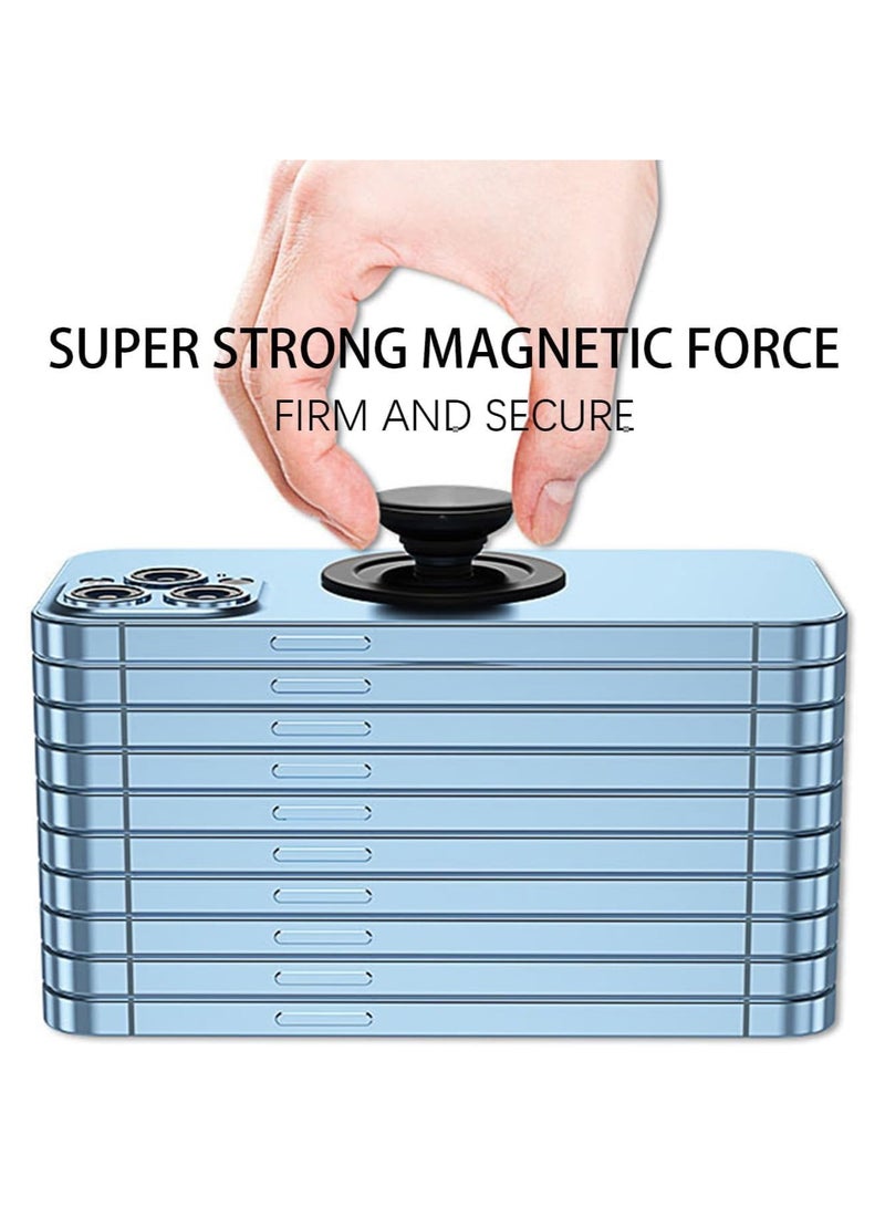 GUDOO Magnetic Phone Holder Collapsible Expandable Phone Grip Compatible with Tablets Included Adapter Ring Wireless Charging Compatible - Black - Image 5