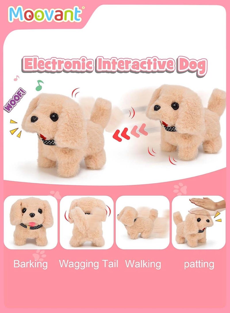 Moovant 13Pcs Dog Toys for Kids with Cage, Rechargeable Interactive Electronic Pet Golden Retriever, Walking and Talking Removable Plush Electronic Dog Toy  - Image 2