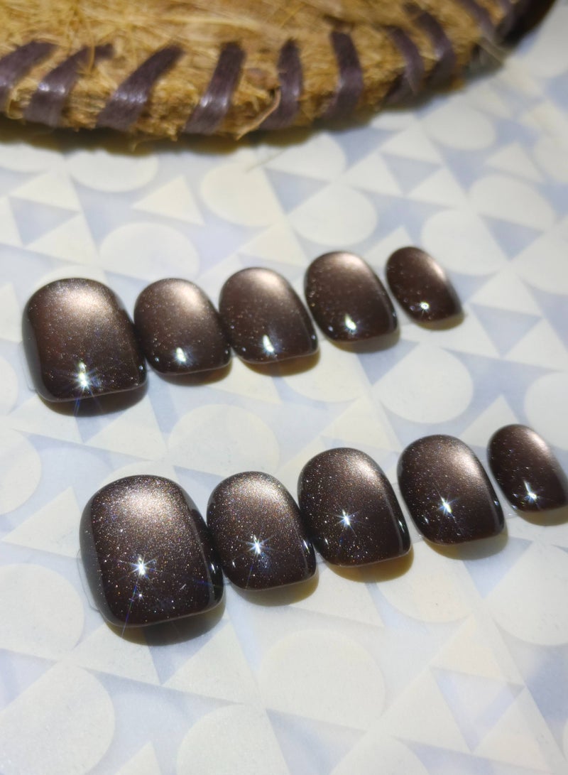 LauraTheBeauty LauraTheBeauty  Nail Art False Nails Short  Fake Nails Press on Nails with Wearing Tools  - Image 4