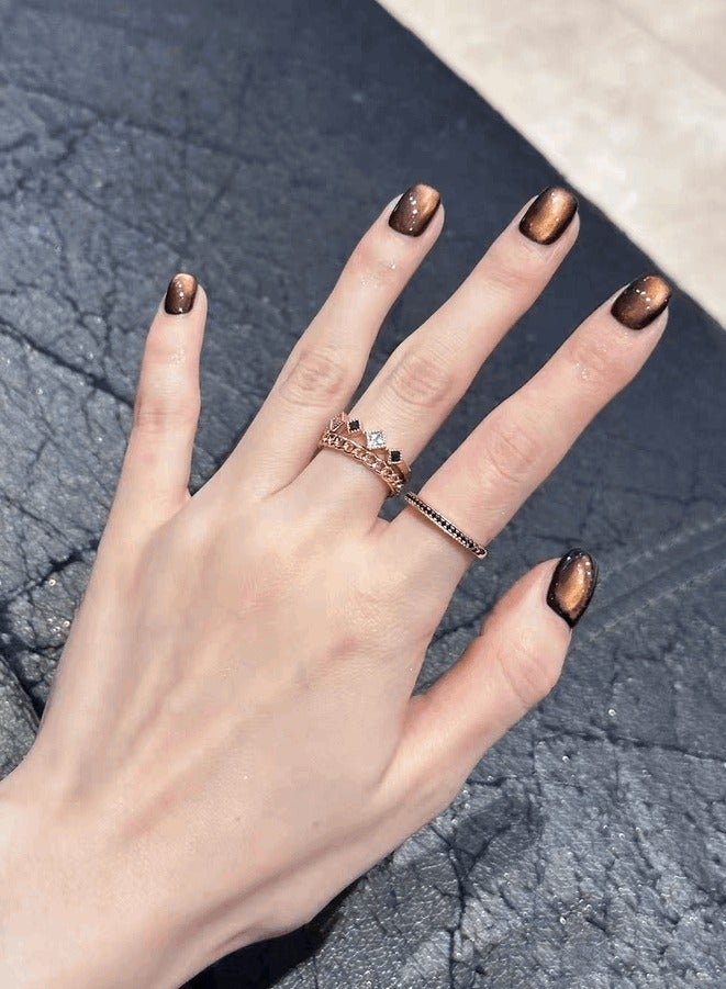 LauraTheBeauty LauraTheBeauty  Nail Art False Nails Short  Fake Nails Press on Nails with Wearing Tools  - Image 3