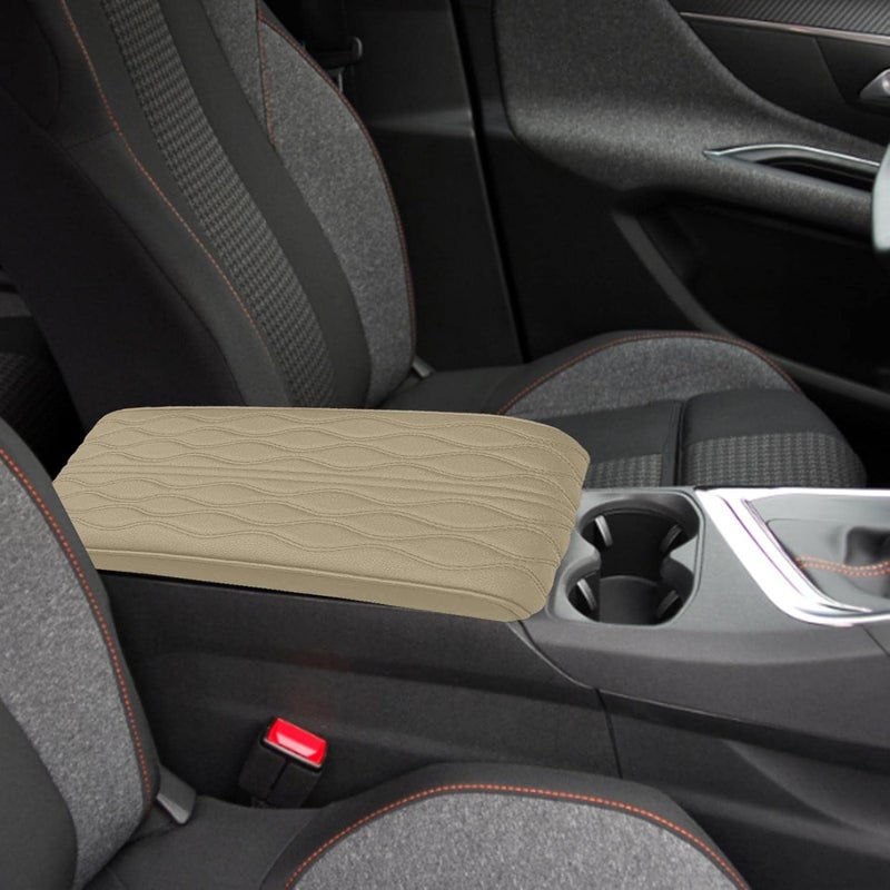 Armrest Cushion for Car - Leather Car Armrest Box Pad Car Armrest Pad,Waterproof Car Armrest Seat Box Fit for SUV/Truck/ - Image 2