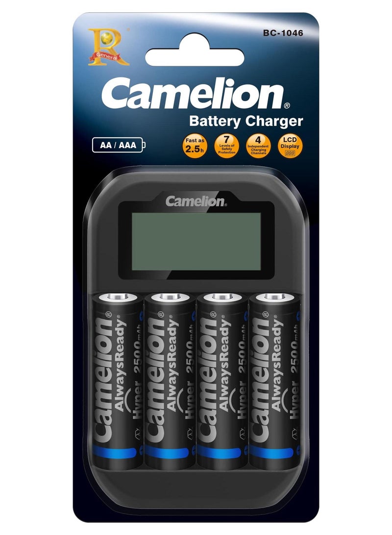 Camelion battery charger bc 1046 + aa 2500mah batteries - Image 1