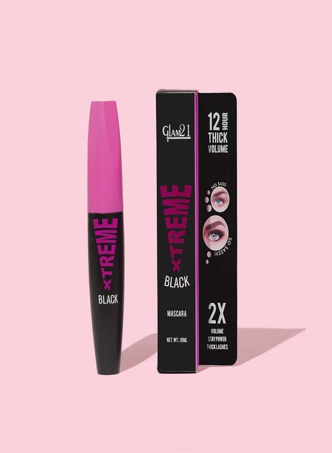 Glam 21 Glam21 Xtreme Black Mascara - Waterproof Volumizing & Lengthening Formula for Up to 12-Hour Stay - 10ml - Image 2
