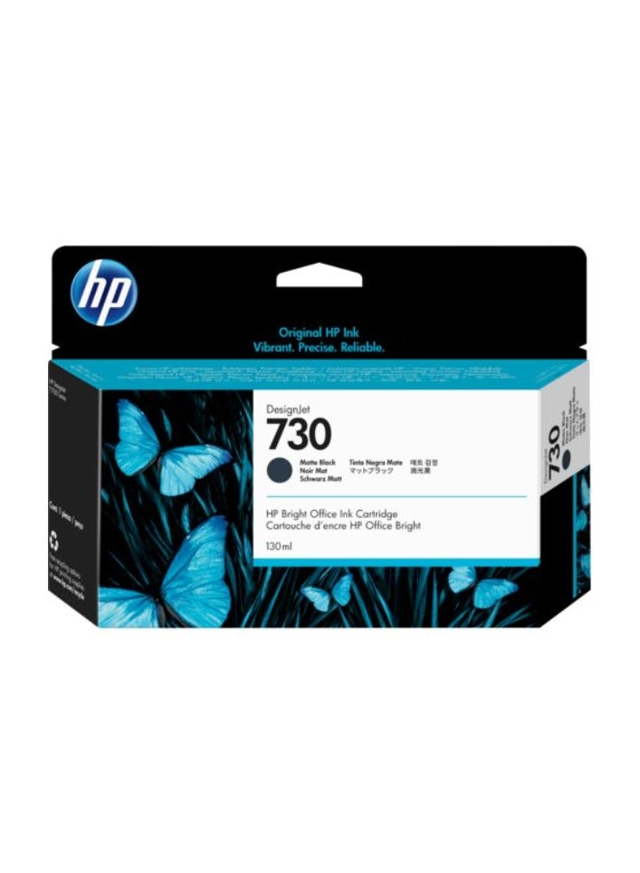HP 730 130-ml Matte Black DesignJet Ink Cartridge Matte Black