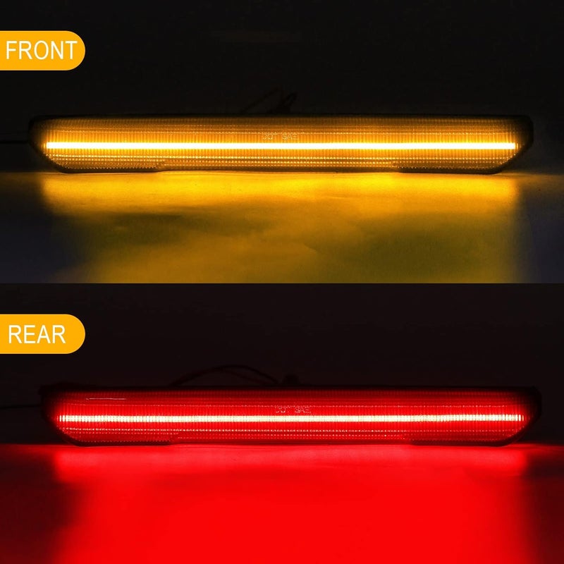 R&F Auto 4PCS Smoked Lens LED Side Marker Lights for Sierra 2500HD 3500HD (2020-2025) - Image 2