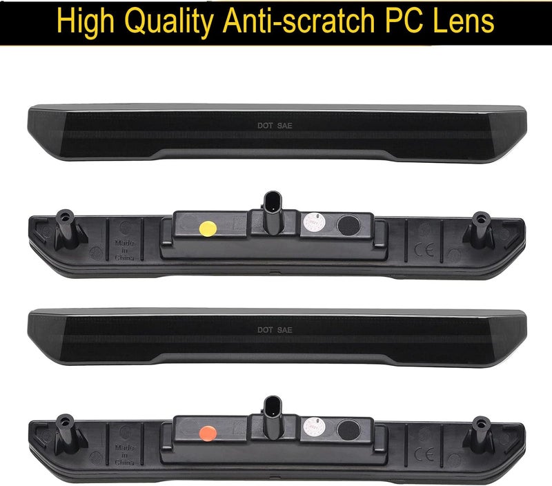 R&F Auto 4PCS Smoked Lens LED Side Marker Lights for Sierra 2500HD 3500HD (2020-2025) - Image 5