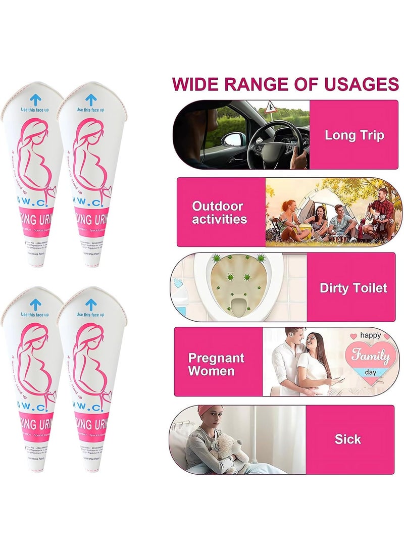 20Pcs Disposable Female Urination Device, Portable Lightweight Women Urinal Funnel Outside Standing Pee Cup Waterproof Paper Standing Urinary Funnel for Camping, Hiking, Pregnant - Image 3