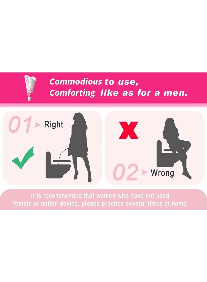 20Pcs Disposable Female Urination Device, Portable Lightweight Women Urinal Funnel Outside Standing Pee Cup Waterproof Paper Standing Urinary Funnel for Camping, Hiking, Pregnant - Image 4