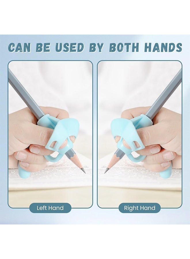 Quantum 8 PCS Pencils Grips, Comfortable Pencil Grips Writing Aid Correction Tool, Multi-Color Silicone Pencil Holder for Kids - Image 4