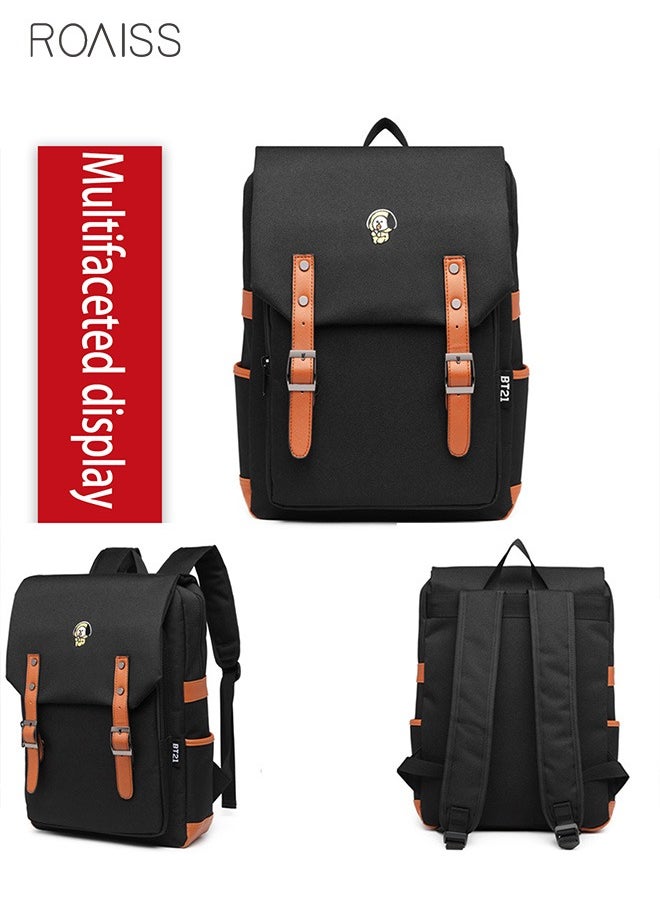 roaiss - Unisex Fashion Casual Backpack Fashion Casual Backpack Oxford Cloth Waterproof and Wear Resistant Schoolbag - Image 1