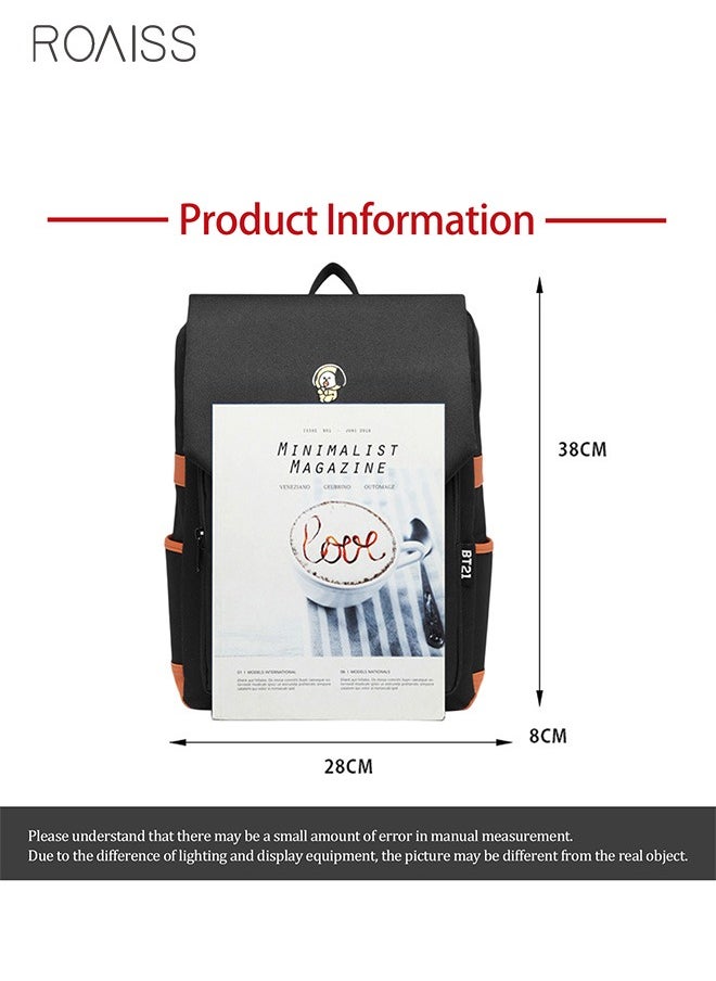 roaiss - Unisex Fashion Casual Backpack Fashion Casual Backpack Oxford Cloth Waterproof and Wear Resistant Schoolbag - Image 1