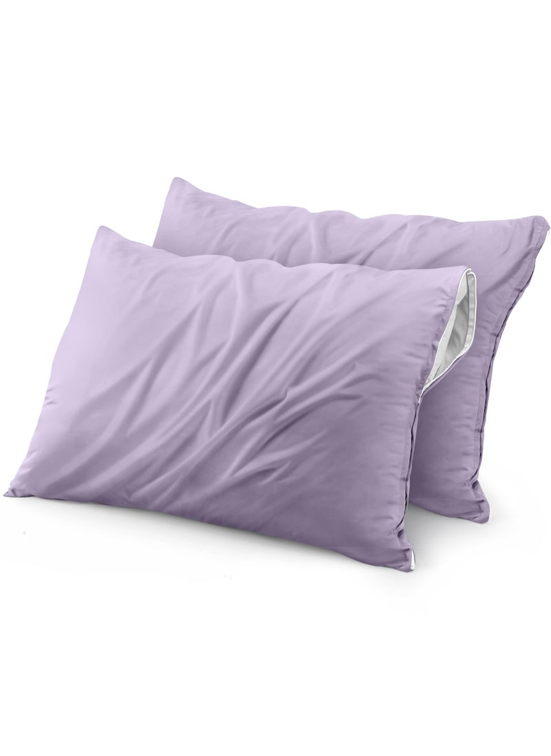 Utopia Bedding Utopia Bedding Waterproof Pillow Protector Zippered (2 Pack) King Lavender - Bed Bug Proof Pillow Encasement 20 x 38 Inches 