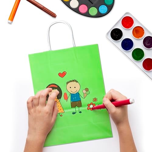BLEWINDZ 32 Pieces Gift Bags with 32 Tissues, 8 Colors Party Favor Bags with Handles, Rainbow Gift Bag for Wedding, Birthday, Party Supplies and Gifts - Image 2