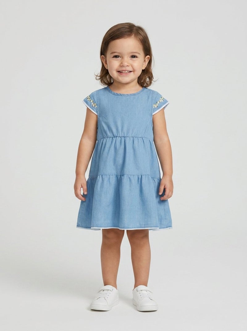 Willow & Whistle Toddlers Girl 2 Pcs Checkered Dresses, Multicolor - Image 1