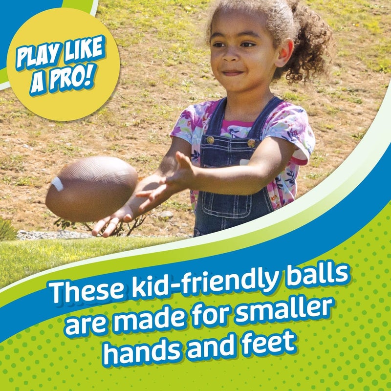 Toysmith Get Outside GO! Pro-Ball Set - Includes Soccer Ball, Football, and Basketball - Image 3