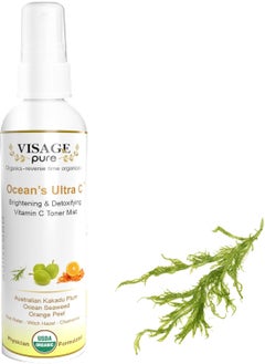 Visage Pure Oceans Ultra C  Brightening and Detoxifying AntiAging Face Toner  Tightens and Clarifies The Skin and Minimizes Its Pores  USDA Organic  Physician Formulated  Research Supported 